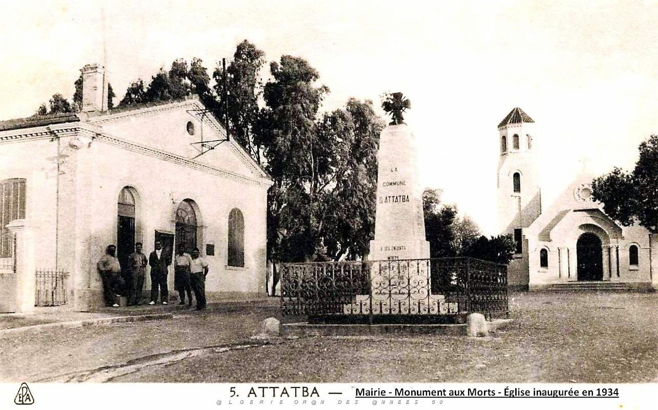 Attatba - Mairie - Monument aux Morts et Eglise.jpg